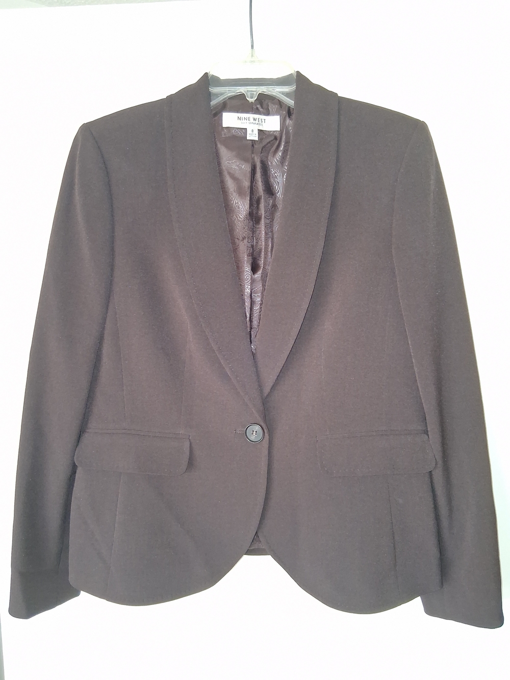 Nine West Women's Brown Single-Button Blazer
